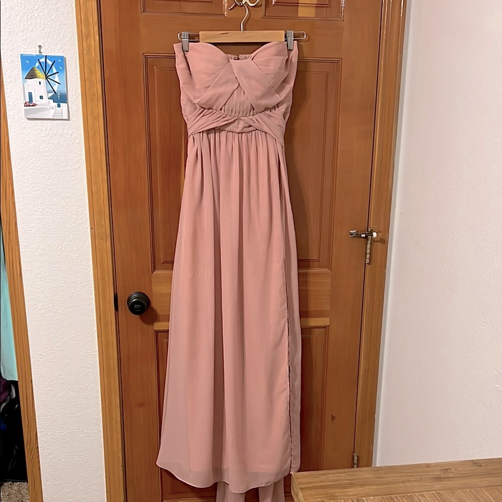Birdy Grey Strapless Blush Dress